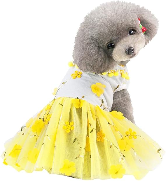 Amazon Co Jp 犬服 ワンピース 秋冬 Yolaird ペット服 ドッグウェア 女の子 ドレス かわいい 蝶結び 花柄 ストライプ 袖なし 春夏秋小型犬 中型犬 ファッション スカート 猫 洋服 おしゃれ 人気 お姫様 散歩 お出かけ 記念撮影 服 ファッション小物