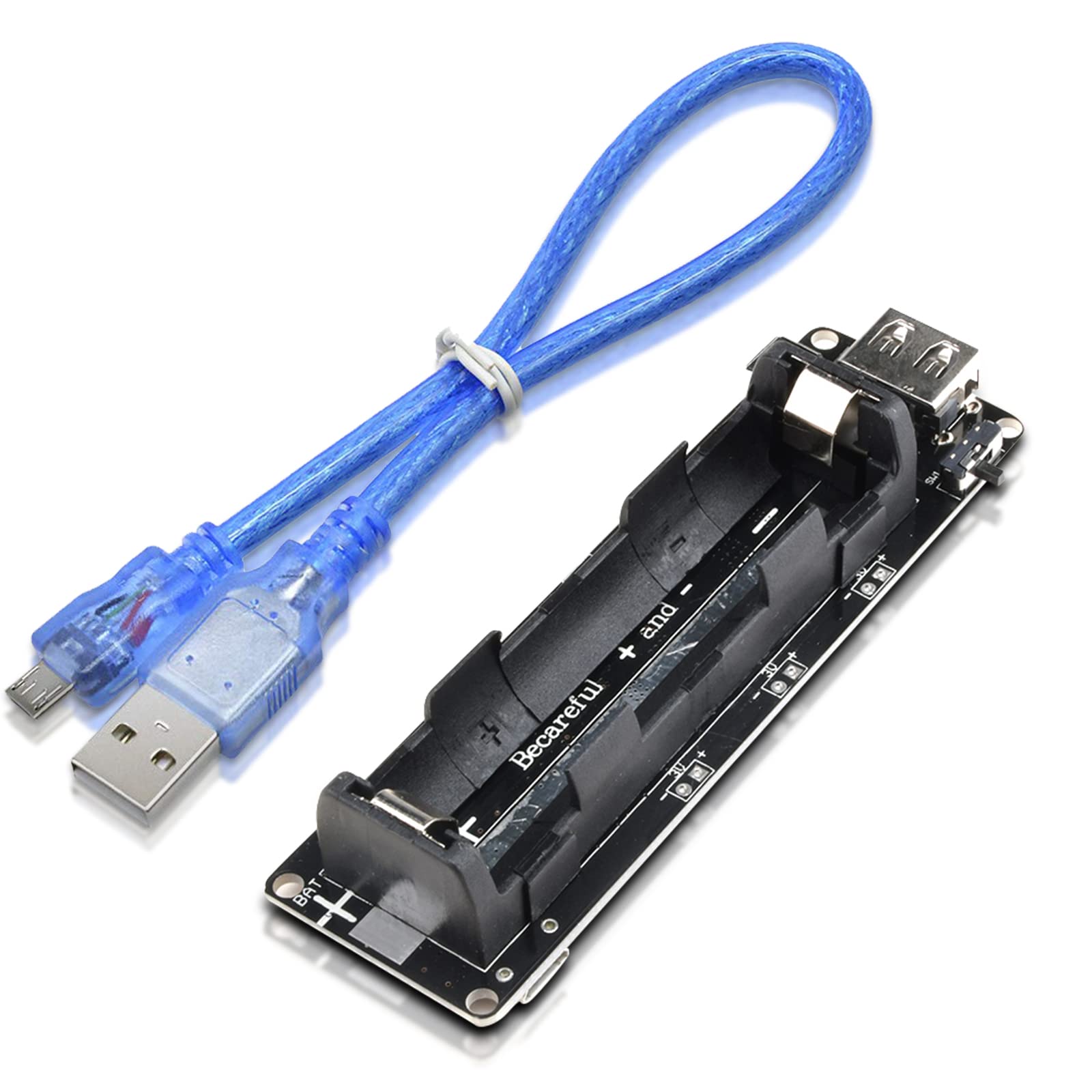 Photo 1 of diymore Li-ion Battery V3 Shield 1 Holder 3V/1A 5V/2A USB Power Bank Battery Charging Module 1865O Battery Holder