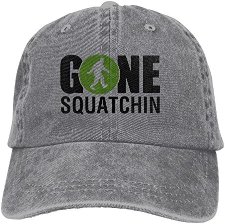 Arsmt Gone Squatchin Bigfoot Green Denim Hat Adjustable Mens Mini Baseball Cap