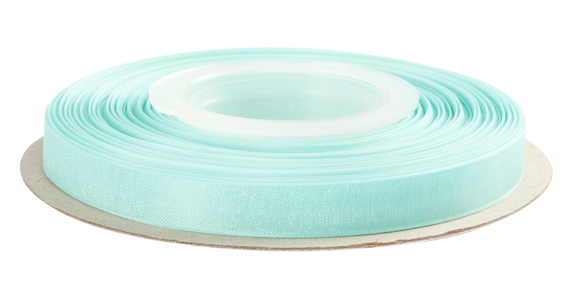 Joycrosso 9mm Aqua Shimmer Sheer Organza Ribbon Sheer Chiffon Ribbon 45 Meters-Roll Multiple Colors Available for Gift Wrapping Wedding Events Christmas Décor