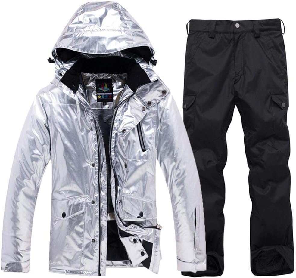 YEEFINE Men and Women's Ski Jacket and Pants Set Waterproof Mountain Snowboard Jacket Snow Suits Rain Coat Windbraker Outwear