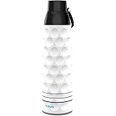 Tervis Venture Water Bottle Golf Ball Texture Triple Insulated Tumbler Travel Cup Keeps Drinks Cold & Hot, 36oz, Stainless Steel