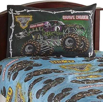 monster jam twin sheet set