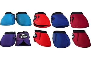 TGW RIDING 2520D Horse Bell Boots No-Turn Horse Bell Boots, Equine Ballistic Hoof Overreach Bell Boot, Pair