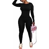 CLOCOR Womens 2 Piece Outfits Sweatsuits - Tracksuit Set Long Sleeve Crop Top & Drawstring Wide Leg Pants with Pockets