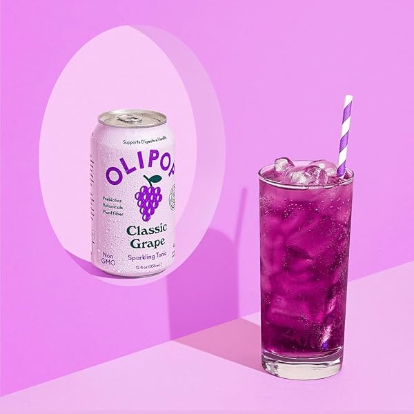 OLIPOP CLASSIC GRAPE PREBIOTIC SODA SGL, 12 FZ
