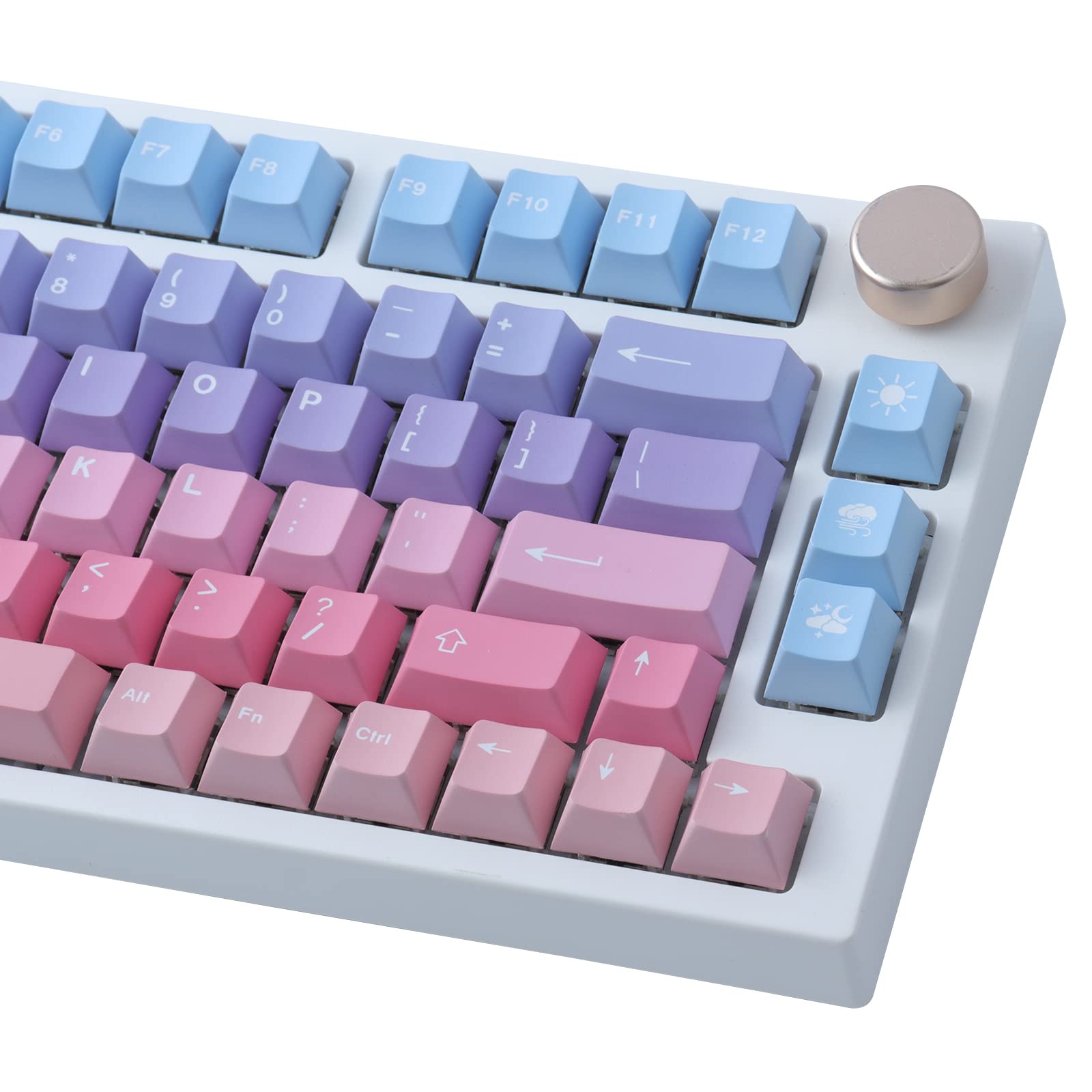 Tsungup PBT 129 Key ANSI&ISO Layout Cherry Profile Dye-Sublimated Keycaps for Gateron, Kailh, Cherry MX Switches Mechanical Keyboards
