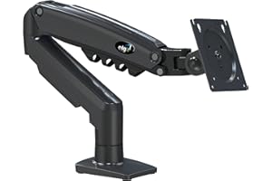 ELG, F80N, Suporte Articulado de Mesa, Pistão a Gás, Design Compacto e Retrátil, Ergonômico, Monitores 17'' a 35'', 2kg a 9kg, Preto