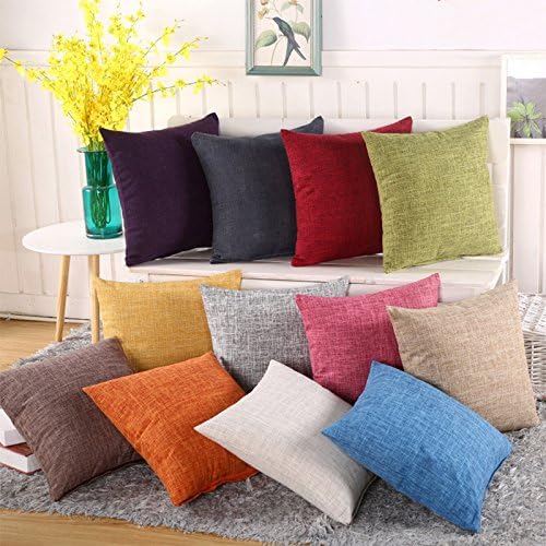 Comfortable Throw Pillow Case, Mooncute Fashion 8 Color Solid Pillowcase Simple Plain Decorative Cushion Cover Home Decoration Products Sofa Car Chair Pillow Case 16x16 Inch - Green
