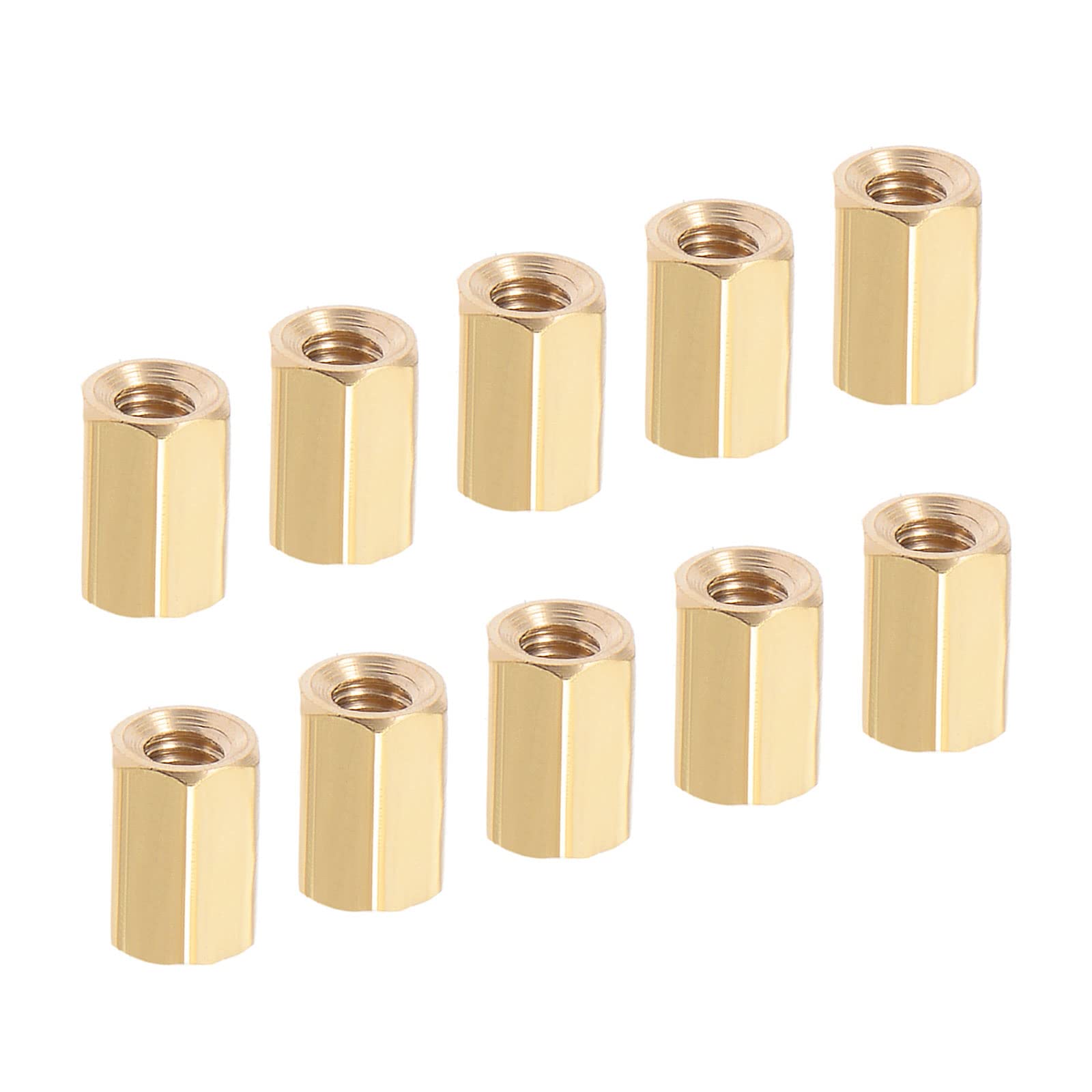 YOKIVE 40 Pcs M3 Spacers, Brass Hex PCB Standoffs Nuts, Keep Height Consistent, Great for Motherboard, Circuit Board, Electronics (Gold Tone, 8mm)