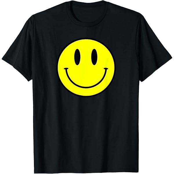 Amazon.com: Vintage Smile FACE | 70's Vibe | Yellow Smile T-Shirt