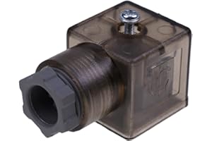 AIVWUMOT 12V & 24V DIN 43650 Type A Solenoid 3 Prong Connector with Led Indicator Light