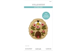 Spellbinders S5-688 Felt Floral Beehive Etched Dies from The Summer Felt Stitch & Create Collection by Nichol Spohr