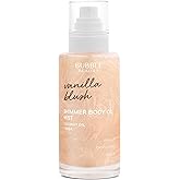 Bubble Beauty Shimmer Body Oil Mist – Vanilla Blush | Hydrating Glow Mist with Coconut Oil & Shea | Subtle Shimmer & Soft Vanilla Scent | Cruelty-Free, 6 Fl Oz