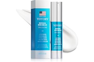 YOYORY Retinol Under Eye Cream - Anti Aging Eye Cream for Dark Circles and Puffiness, Wrinkles, Eye Bags Fine Lines Skin Care Treatment Hydrates & Lifts (20ml)