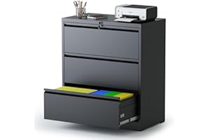 AQY3 Drawer File Cabinet with Lock,Metal Lateral File Cabinets for Home Office,Steel Wide Filing Organization Storage Cabinet