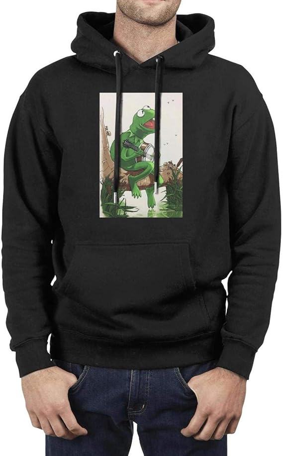 Amazon Co Jp カエルのカーミット 秋服 可愛い アニメセーター メンズトレーナー パーカー プルオーバーフード付きパーカーフェイクスリミングコーチレジャースポーツ 服 ファッション小物