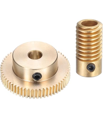 Metal Worm Gear HARFINGTON 2pcs Gear Shaft Brass 0.5 Modulus 1.98mm Hole Diameter Drive Gear Box
