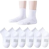 Marchare Kids Athletic Socks Half Cushioned Crew Socks Ankle Socks Kids Cotton Sport Socks