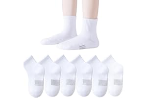 Kids Athletic Socks Half Cushioned Crew Socks Ankle Socks Kids Cotton Sport Socks