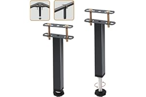 LAOWU Adjustable Heavy Duty Metal Bed Slat Reinforcement Kit - Center Support (2Pcs, 10" To 12.6")