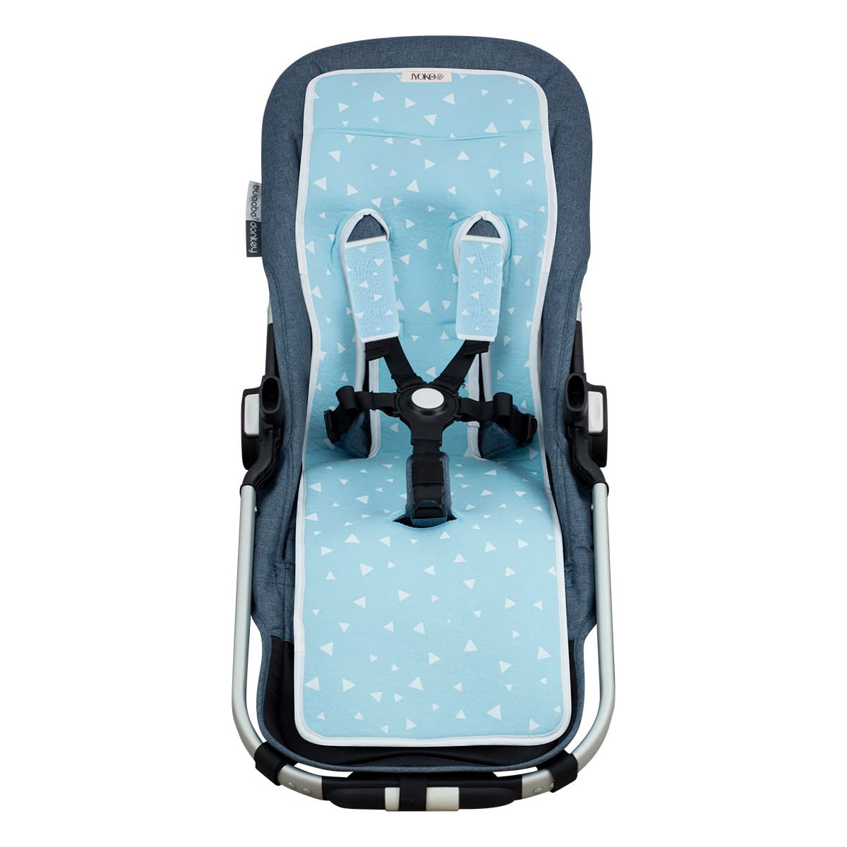 JYOKO Kids Cotton pram Liner for Stroller Twin (Blue Sparkles)