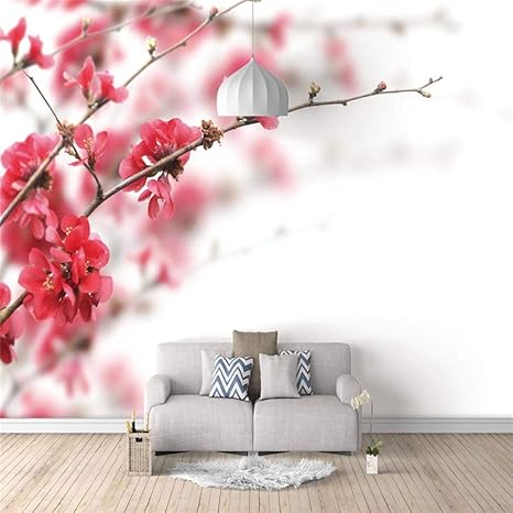 Amazon Co Jp カスタム壁画装飾画 桃の花 175x210cm 写真3d部屋の壁紙家の装飾の絵3d壁画壁紙リビングルームのソファの背景 ホーム キッチン
