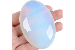 ZHIYUXI 2.4" Opal Crystals and Healing Stones Gemstones Worry Stone Healing Crystals Decor Energy Balancing Therapy Polished Stones Palm Stone Room Decor Protection Mediation Gifts 1PC