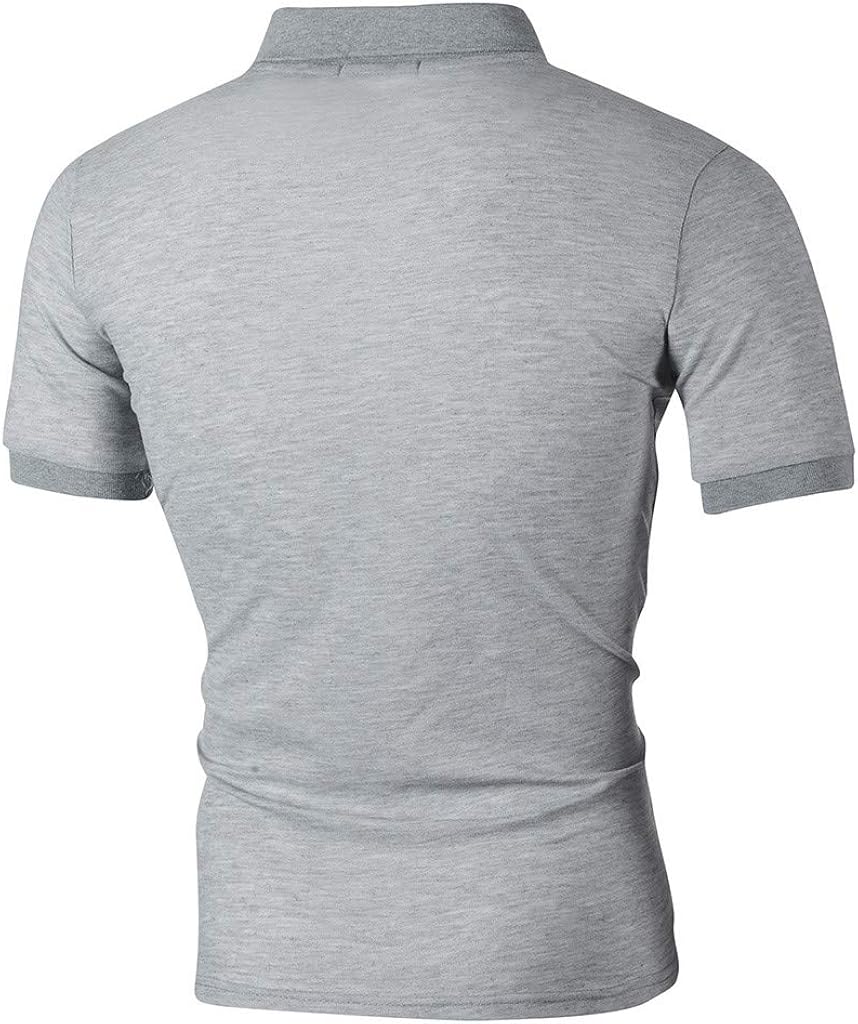 iYYVV Fashion Personality Men's Casual Slim Short Sleeve Pockets T Shirt Top Blouse: Clothing