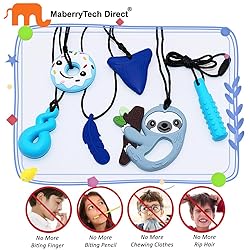 Chew Necklaces for Sensory Kids Boys Girls, 6 Pack