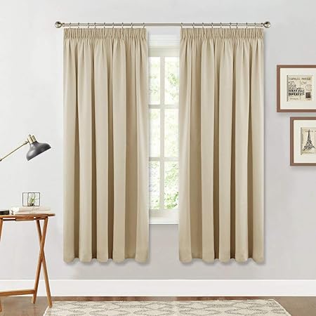 Pony Dance Bedroom Kids Curtains Cream Beige Nursery Pencil