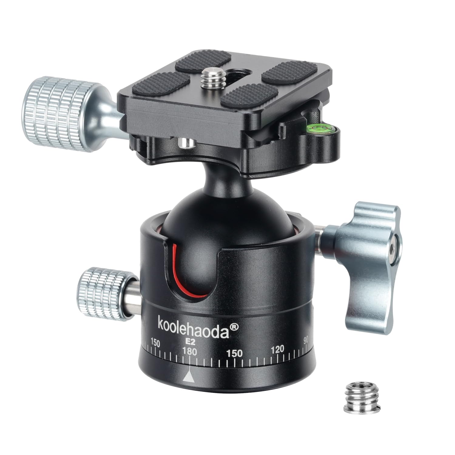 Koolehaoda Tripod Ball Head, Φ36mm Ball Diameter All Metal Tripod Head with 1/4" Screw Arca-Type QR Plate for DSLR Cameras Tripods Monopods, Max Load 33lbs/15kg