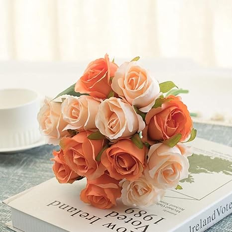 Amazon 造花 花束 ローズ バラ 薔薇 12本 本物そっくり インテリア造花 アートフラワー ブーケ 枯れない花 人工観葉植物 シルク製 母の日プレゼント 彼女へ プレゼント ロマンチック プロポーズ 装飾 結婚式 お礼 お祝い ギフト 造花 オンライン通販