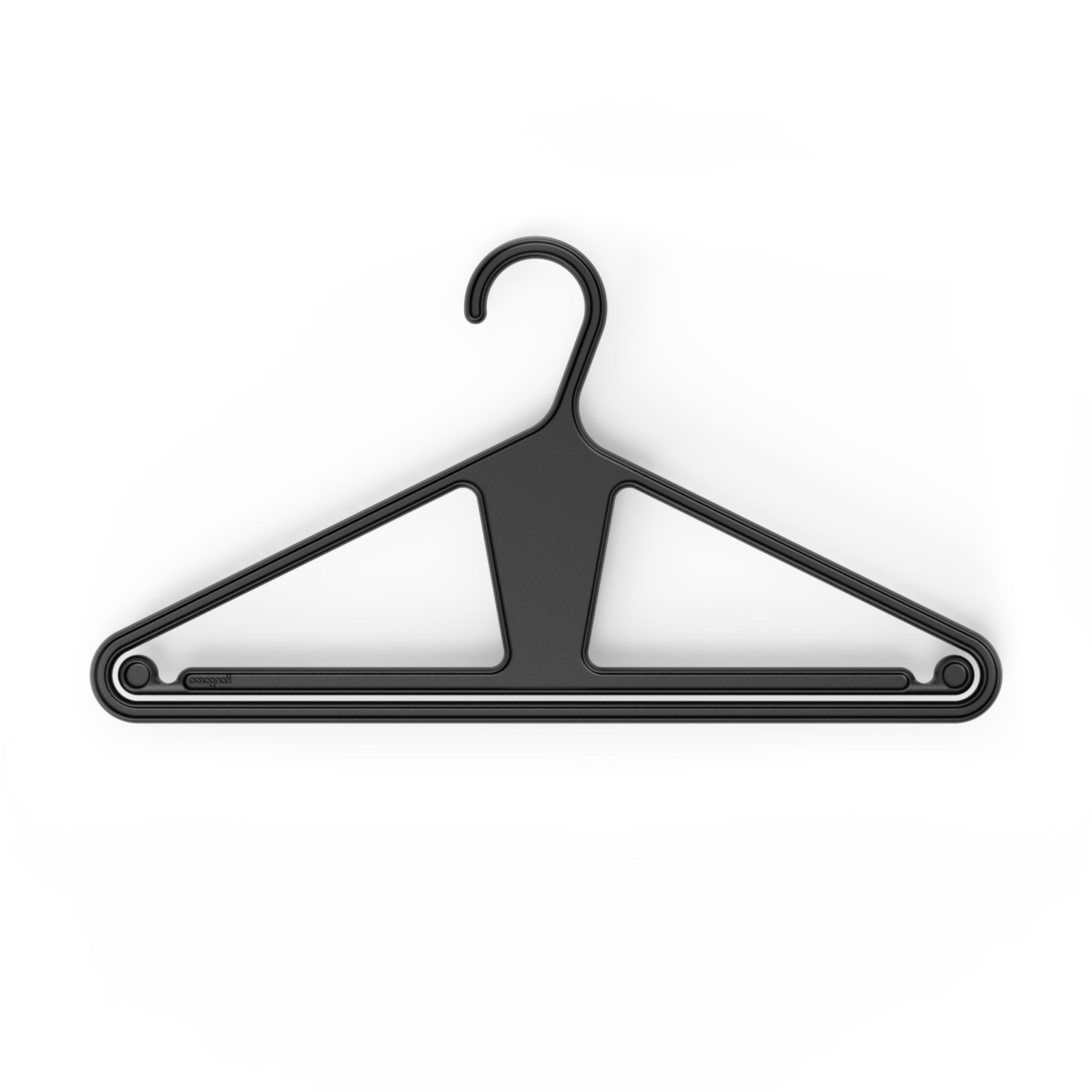 Kangaroo™ 100% Recycled High-Strength Clothing Hanger - Patent-Pending, Heavy Duty, Non-Slip, Suit, Coat, Pants Hanger (Charcoal)