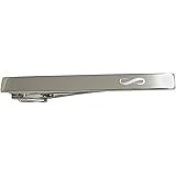 Silver Toned Etched Mathematical Infinity Google Googol Symbol Square Tie Clip