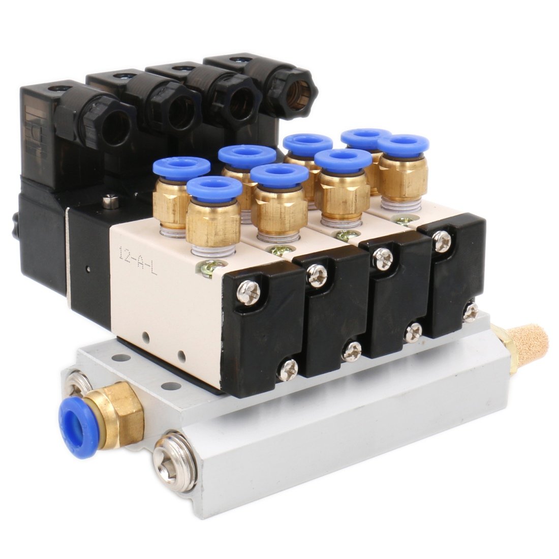 Baomain Solenoid Valve 4V11006 DC 24V 2 Position 5 Way 4 Connected