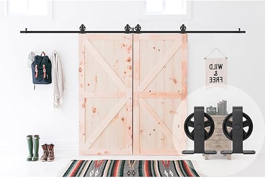 Amazon Com Winsoon T Shaped Style Big Spoke Wheel Sliding Barn