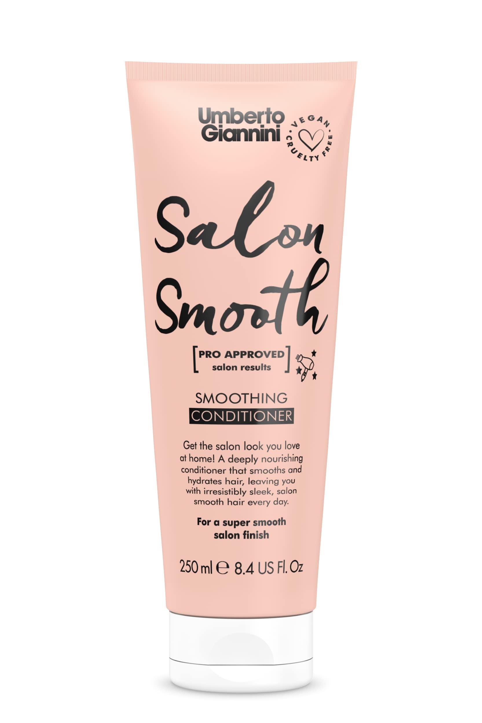 Umberto Giannini Salon Smooth Moisturising Conditioner - Hydrating, Shine Enhancing Conditioner - Defrizz and Straighten - Vegan & Cruelty Free 250ml