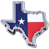 Muzzys TEXAS FLAG IN SHAPE OF TEXAS State Edition Emblem Decal Longhorn Lone Star METAL Badge Universal StickOn FITS Chevy Si