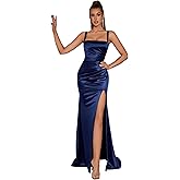 ADYCE Formal Dresses for Women Wedding Guest Cocktail Party Satin Sexy Bodycon Long Gala Evening Gowns Prom Dress
