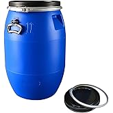 Shipping Barrel, Plastic Drum with Lid, Food Grade Container, Air Tight for Water and Food Storage, Rain Barrel Use(30L)