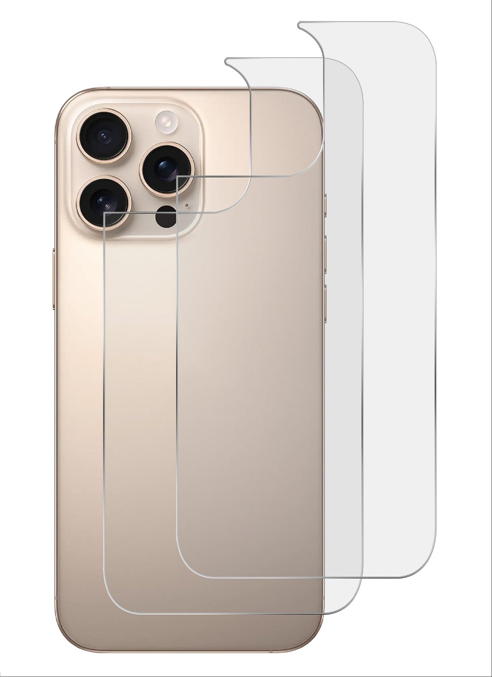 GIOPUEY Back Protector Compatible with iPhone 16 Pro Max, Matte Texture Excellent quality materials Soft TPU iPhone 16 Pro Max Back Protector Film - translucent [2 Pack]