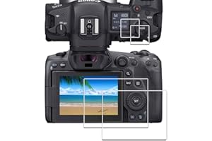 iDaPro [2Pcs Screen Protector for Canon EOS R5 /EOS R1/EOSR5 /EOSR1+[2Pcs] Top Glass Screen Protector,Tempered Glass,9H Hardn