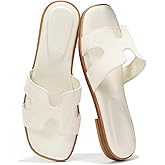 Project Cloud 100% Genuine Leather Sandals for Women 2026 - Fashion Flat Womens Sandals with Memory Foam Insole Slides Sandals Women Footwear - Mules Women's Sandals (Jannel)