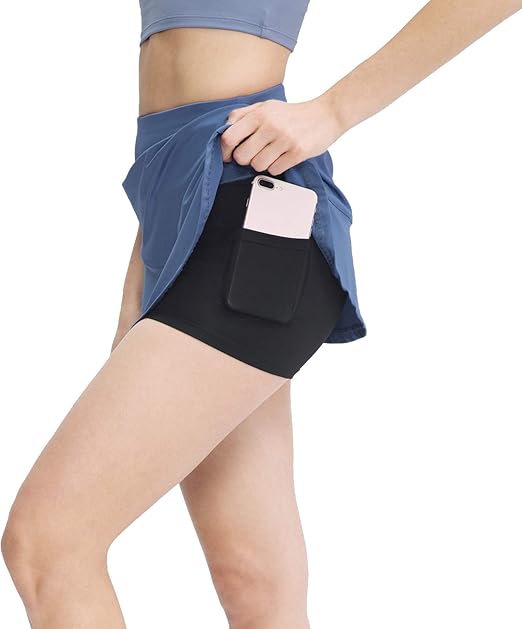 Damen Tennisrock Mit Modischem Print - Sportrock Für Yoga & Freizeit