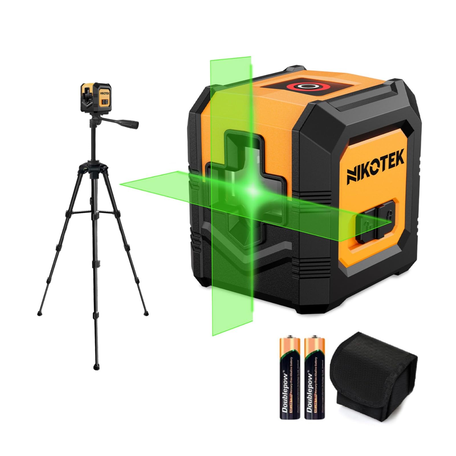 Photo 1 of Laser Level Self-Leveling Green Beam Horizontal and Vertical Cross-Line Laser for Home Decoration Carrying Pouch, Battery Included (NK01G With 47 inch Tripod)