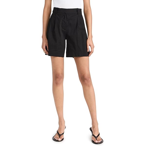 ショートパンツ THEORY Women Shorts  Burmudas P0109219001 Black Theory Bermuda Shorts Sz 0 Navy Blue Linen Cotton Spandex