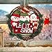 D-FantiX Christmas Wreath for Front Door, 14 inch Small Door Wreaths Indoor Holiday Christmas Decorations Seasonal Home Docer (Three Snowman, Let It Snow)