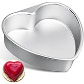 Kundalini 8 Inch Aluminum Heart Cake Pan Non-stick Baking Mold for Air Fryer, Pressure Cooker, Weddings, Valentine’s Day