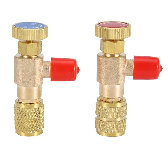 2Pcs Liquid Safety Valve, R410A R22 Air Conditioning Refrigerant 1/4